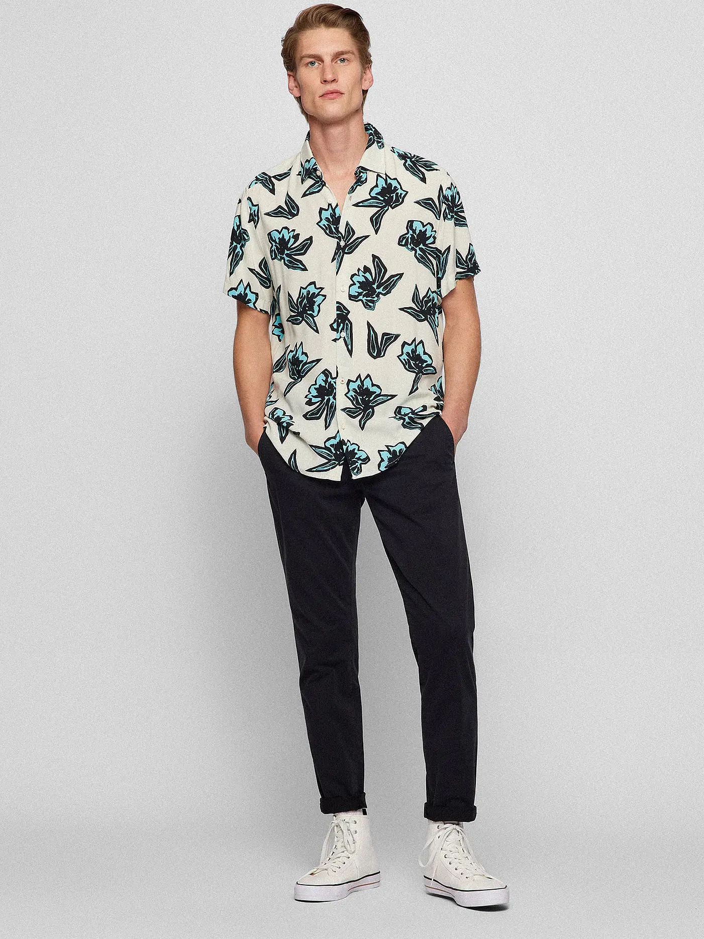 BOSS | Chino Tapered Fit SCHINO TABER-1 | schwarz